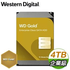 WD 威騰 4TB 3.5吋 7200轉 企業級資料中心硬碟《金標》WD4004FRYZ-5Y