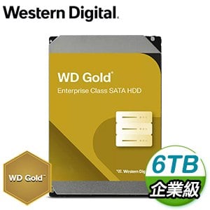 WD 威騰 6TB 3.5吋 7200轉 企業級資料中心硬碟《金標》WD6004FRYZ-5Y
