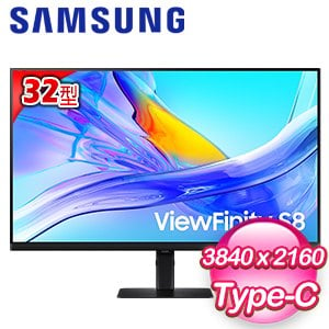 Samsung 三星 ViewFinity S8 S32D806UAC 32型 4K窄邊美型螢幕(HDMI/DP/Type-C)