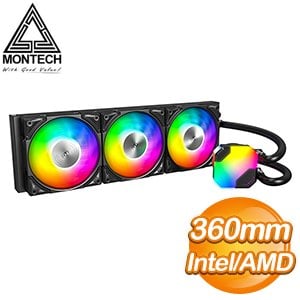 MONTECH 君主 HyperFlow ARGB 360 一體式CPU水冷散熱器《黑》