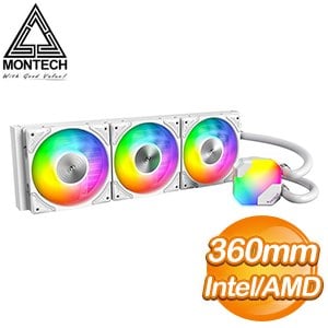 MONTECH 君主 HyperFlow ARGB 360 一體式CPU水冷散熱器《白》