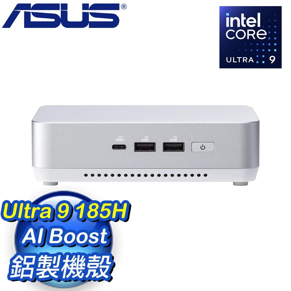 ASUS 華碩 NUC 14 PRO+ Ultra 9 185H NUC Kit 準系統《白》(RNUC14RVSU900009I)