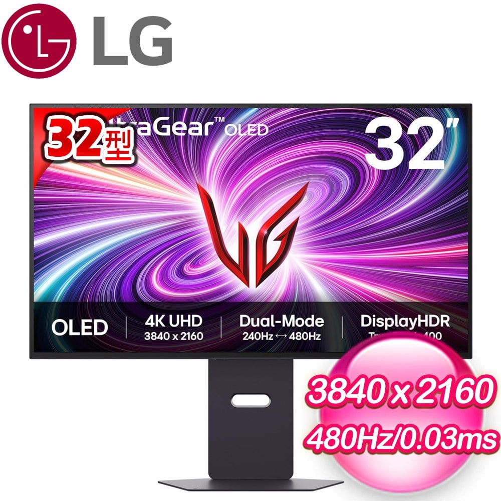 LG 32GS95UV-B 32型 雙模式專業電競螢幕