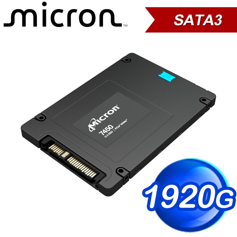 Micron 美光 7450 PRO 1920GB NVMe U.3 (7mm) TCG-Opal Enterprise SSD [Single Pack]
